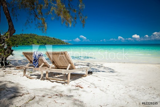 Picture of Beautiful turquoise beach on Koh Rong Samloem in Cambodia